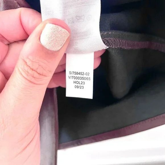 NWT Banana Republic Factory Brown Faux Leather Button Front Short Sleeve Top XL - Picture 5 of 6